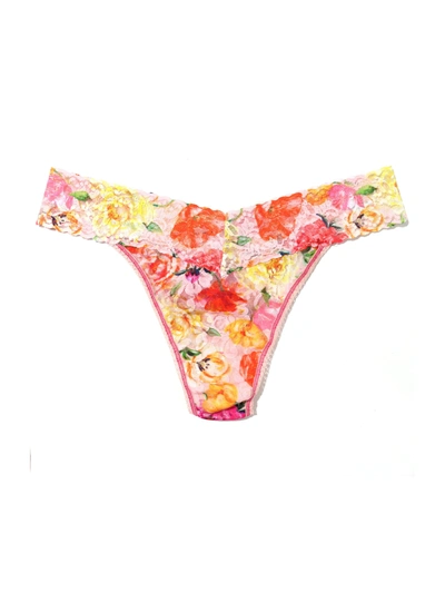 Hanky Panky Printed Signature Lace Original Rise Thong Bring Me Flowers In Multicolor