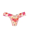 HANKY PANKY PRINTED SIGNATURE LACE LOW RISE THONG BRING ME FLOWERS