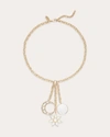 Ramy Brook Aurelius Mirrored Charm Necklace In Gold