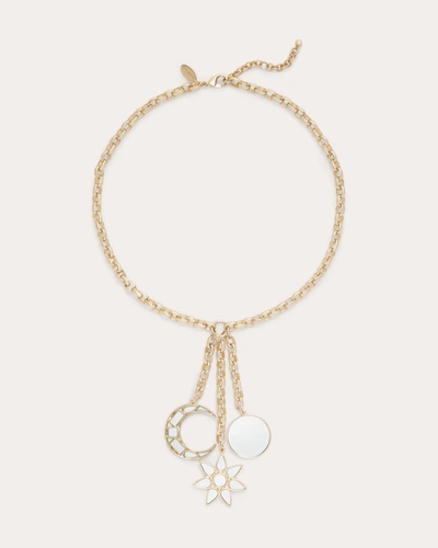 Ramy Brook Aurelius Mirrored Charm Necklace In Gold