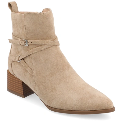 Journee Collection Collection Women's Tru Comfort Foam Wide Width Estelle Booties In Beige