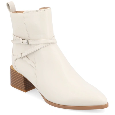 Journee Collection Collection Women's Tru Comfort Foam Wide Width Estelle Booties In White