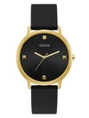 Guess Factory Black And Gold-tone Analog Watch In Gold