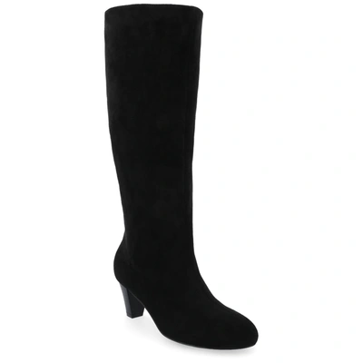 Journee Collection Collection Women's Tru Comfort Foam Jovey Boots In Black Suede