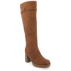 Journee Collection Collection Women's Tru Comfort Foam Letice Wide Width Extra Wide Calf Boots In Brown