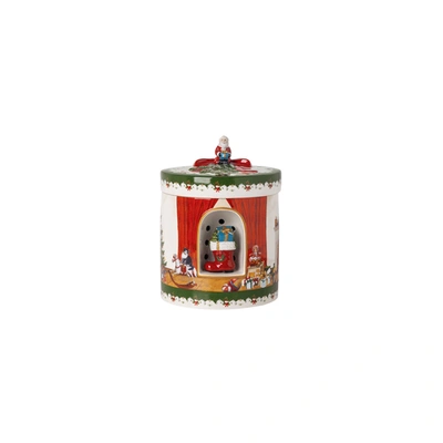 Villeroy & Boch Christmas Toys Lg Round Gift Box: Santa Brings Gifts (silent Night)