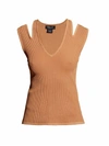 AS BY DF POESIA KNIT TOP IN CLAY
