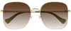 Gucci Gg1143s W 002 Oversized Square Sunglasses In Brown