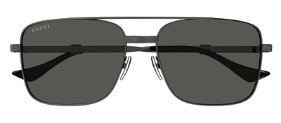 Gucci Gg1441s M 001 Navigator Sunglasses In Grey
