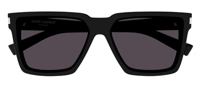 Saint Laurent Sl 610 001 Square Sunglasses In Grey