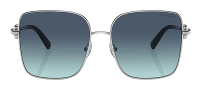 Tiffany & Co 0tf3094 60019s Oversized Square Sunglasses In Blue