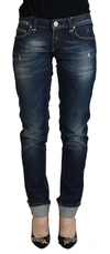 Acht Blue Cotton Slim Fit Women Casual Denim Jeans In Blue