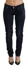 Acht Blue Low Waist Slim Fit Women Denim Jeans In Blue