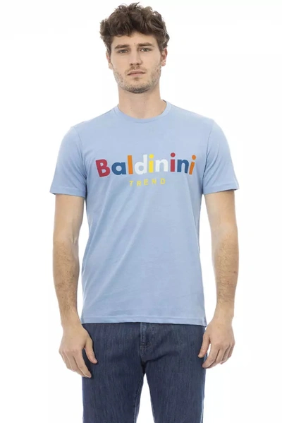 Baldinini Trend Light-blue Cotton T-shirt In Light Blue