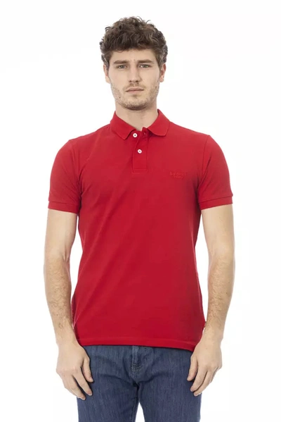 Baldinini Trend Elegant Embroidered Red Polo Men's Shirt