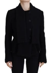 Dolce & Gabbana Woman Coat Black Size 10 Virgin Wool, Polyamide, Lycra