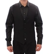 DOLCE & GABBANA DOLCE & GABBANA ELEGANT BLACK WOOL DRESS MEN'S VEST