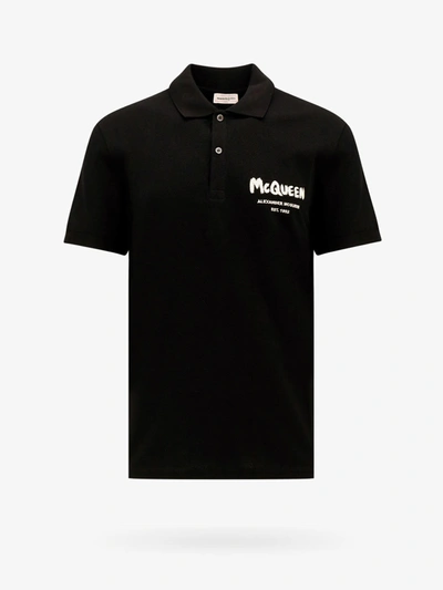 Alexander Mcqueen Polo Shirt In Black