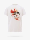 Alexander Mcqueen Obscured Skull Crewneck T-shirt In White
