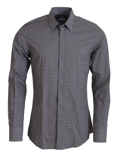 DOLCE & GABBANA DOLCE & GABBANA ELEGANT SLIM FIT FORMAL COTTON MEN'S SHIRT