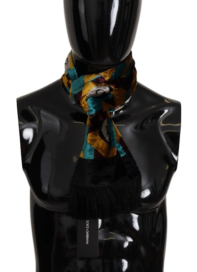 DOLCE & GABBANA DOLCE & GABBANA ELEGANT MULTICOLOR SILK BLEND MEN'S MEN'S SCARF