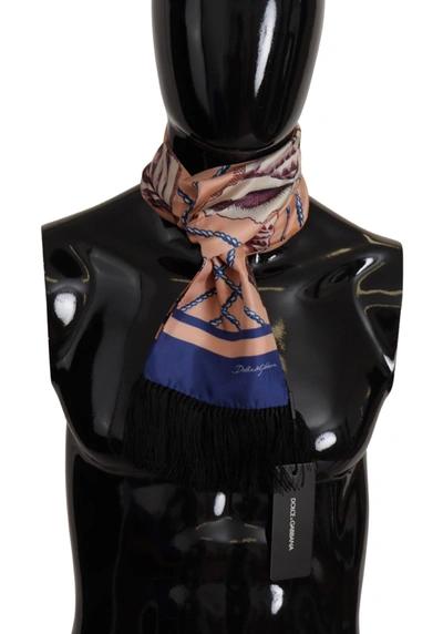 DOLCE & GABBANA DOLCE & GABBANA ELEGANT SILK MEN'S SCARF WRAP - MULTICOLOR LUXURY MEN'S ACCESSORY