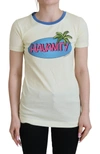 Dolce & Gabbana Yellow Havanity Round Neck Tee Cotton T-shirt In Yellow
