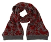 GIANFRANCO FERRE GF FERRE CHIC RED AND GREY COTTON WRAP WOMEN'S SCARF