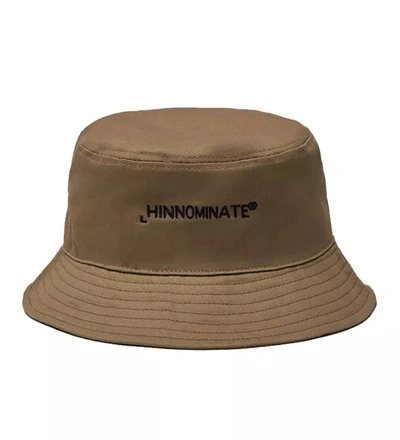 Hinnominate Chic Embroidered Logo Polyester Bucket Women's Hat In Brown