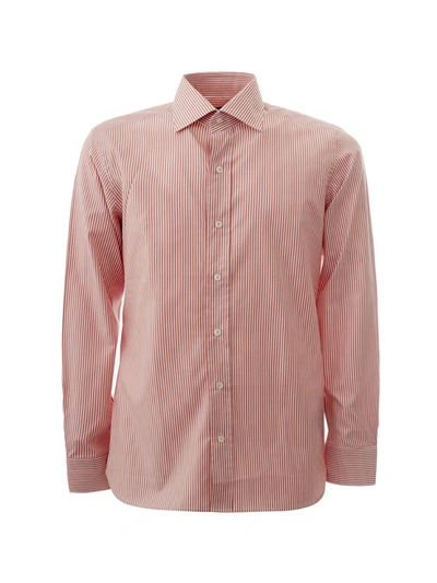 Tom Ford Elegant Pink Striped Cotton Shirt For Men's Men
