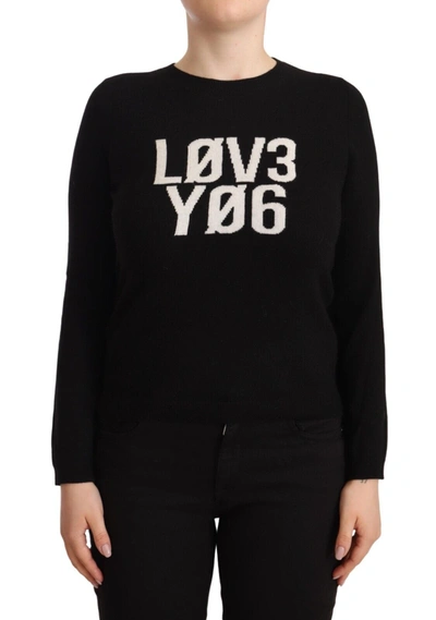 Valentino Elegant Black Long Sleeve Pullover Women's Sweater