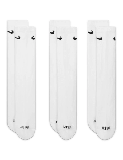 Nike Everyday Plus Cushioned Socks (3 Pairs) In White