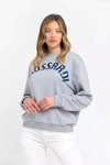 TRUSSARDI GRAY COTTON SWEATER