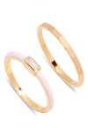 Brook & York Posie Assorted Set Of 2 Rings In Gold