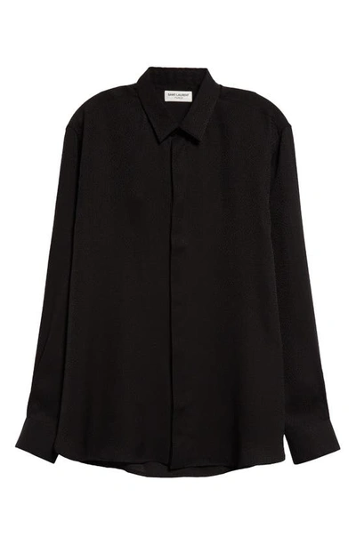 Saint Laurent Silk Shirt In Black