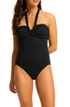 SEAFOLLY SEAFOLLY COLLECTIVE HALTER ONE-PIECE SWIMSUIT