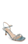 JEWEL BADGLEY MISCHKA MACI KITTEN HEEL ANKLE STRAP SANDAL