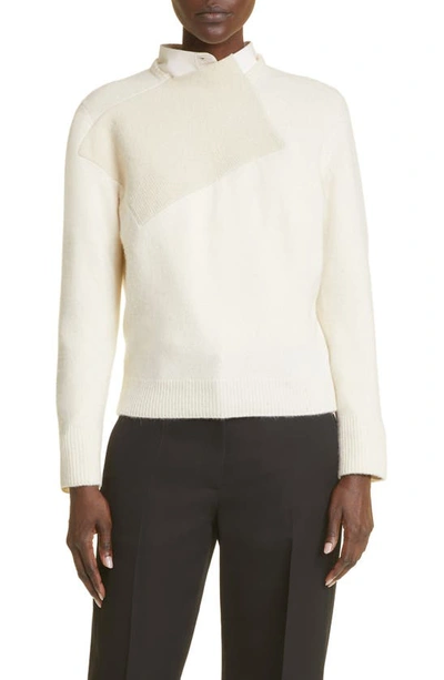 THE ROW ENID ASYMMETRIC MERINO WOOL & CASHMERE SWEATER