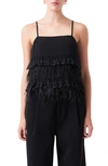 ENDLESS ROSE LACE FEATHER TRIM CAMISOLE