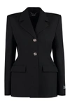 Versace Black Hourglass Single-breasted Blazer In Black