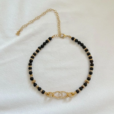 Pre-owned Chanel Beaded Choker Necklace