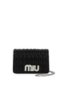 MIU MIU MATELASSE LEATHER CHAIN SHOULDER BAG,PROD129700240