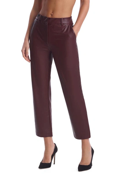 Commando Faux Leather 5 Pocket Trouser In Oxblood In Red