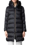 SAVE THE DUCK LYSA QUILTED HOODED LONGLINE COAT