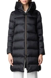 Save The Duck Lysa Long Puffer Coat In Black