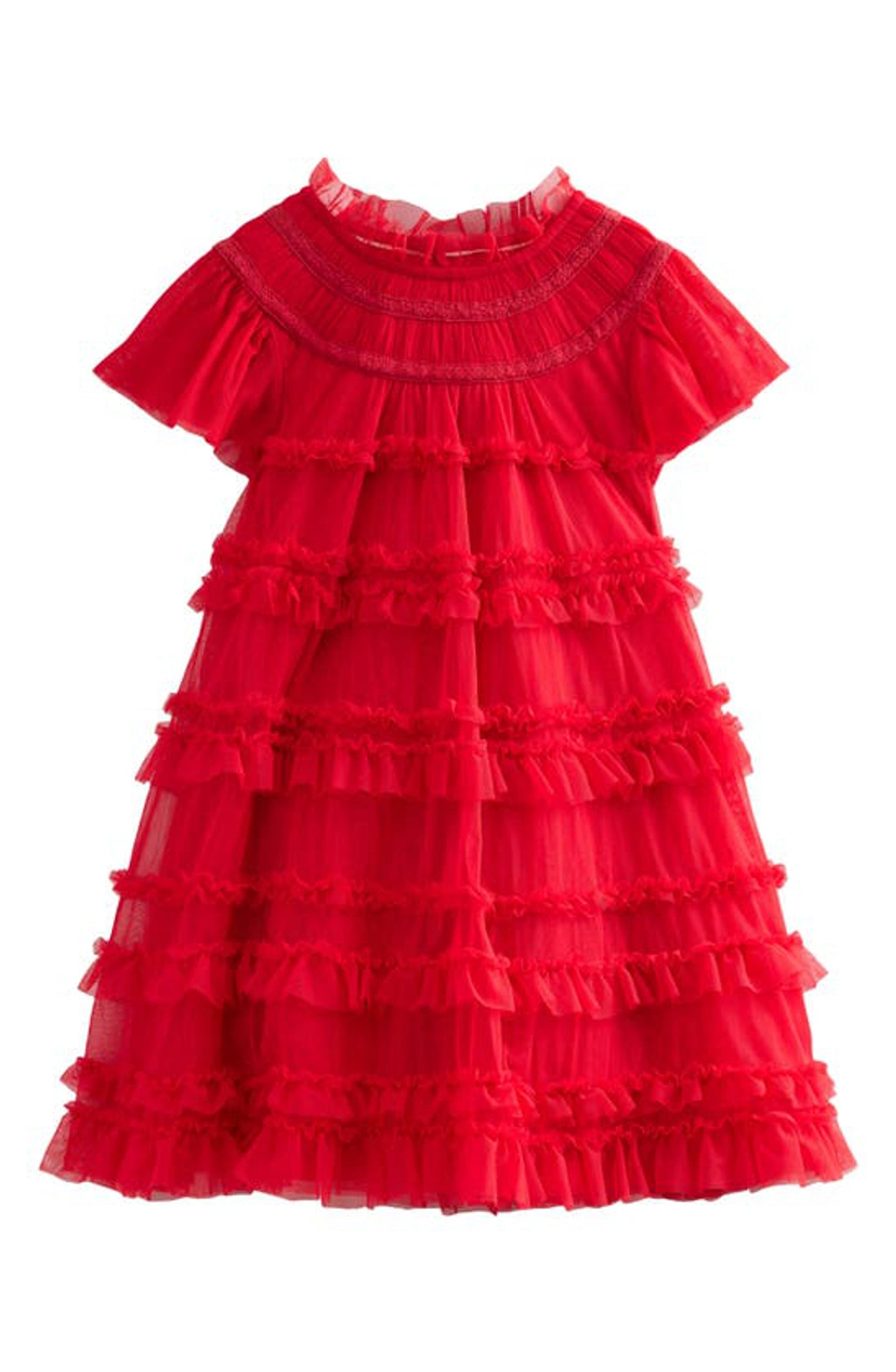 mini boden tiered tulle party dress Tulle Tiered Gingerbread Dress - Medieval Blue
