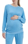 Nom Maternity Nursing Sweatshirt In Bluebell