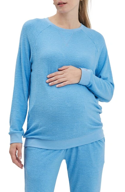 Nom Maternity Nursing Sweatshirt In Bluebell