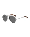 Givenchy 58mm Polarized Aviator Sunglasses - Palladium In Silver