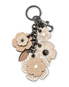 Coach Willow Floral Mix Bag Charm, Chalk In Black/chalk
